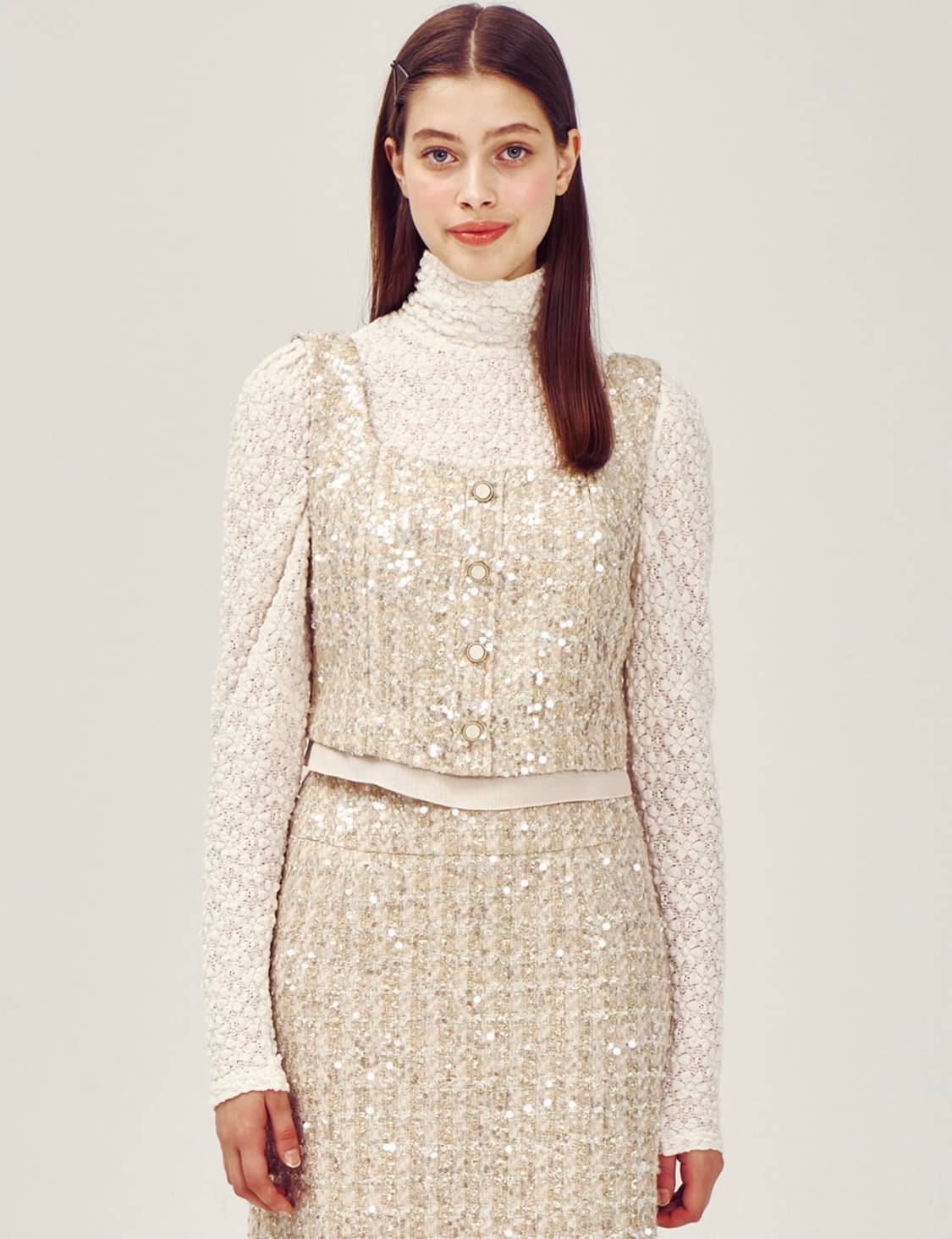 보카바카 스팽글 트위드 뷔스티에 상품이미지4