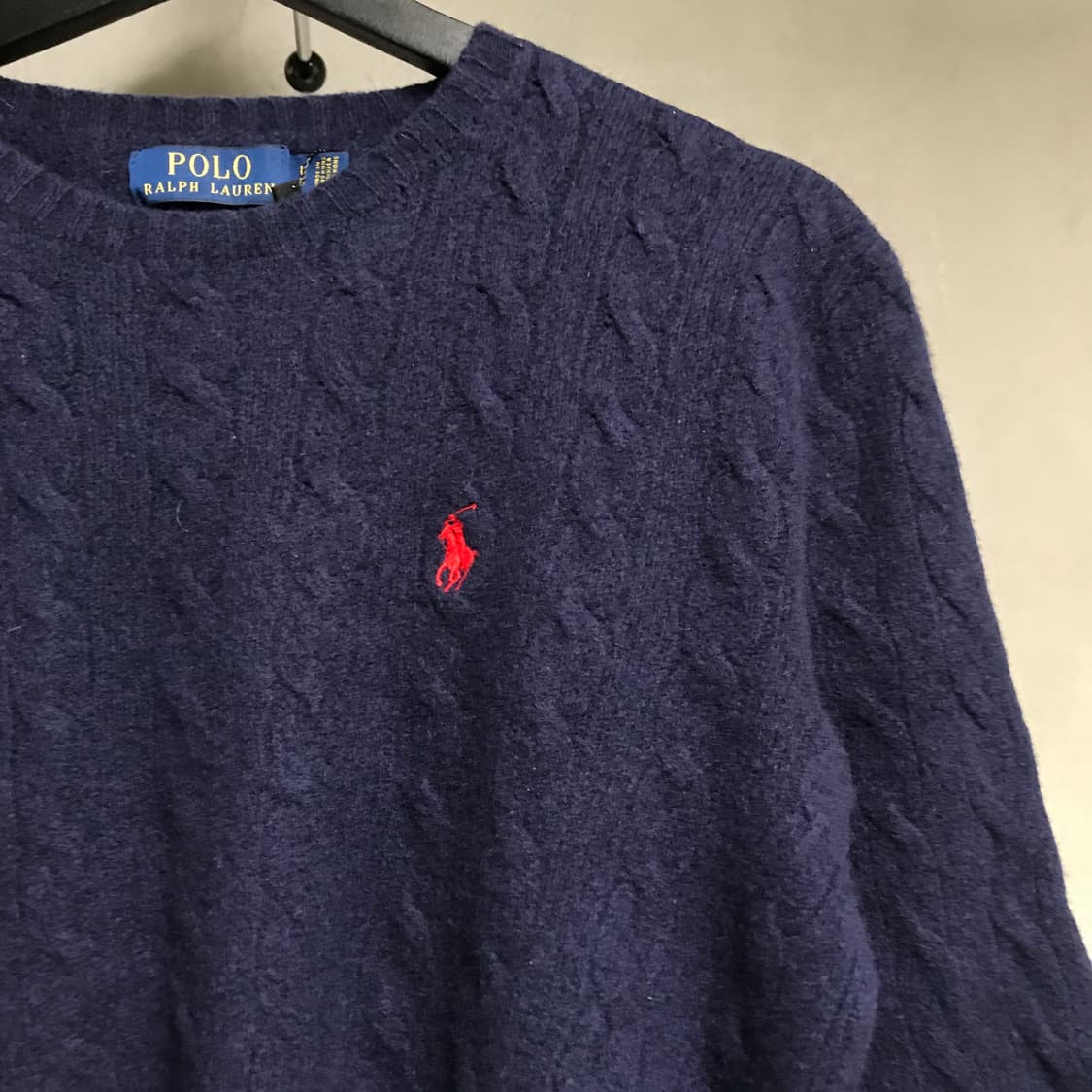 폴로 랄프로렌 케이블 니트 네이비 L(W) 상품이미지4