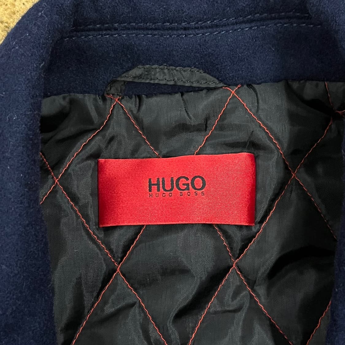 [정품] HUGO 네이비 더블 버튼 코트 b18 상품이미지5