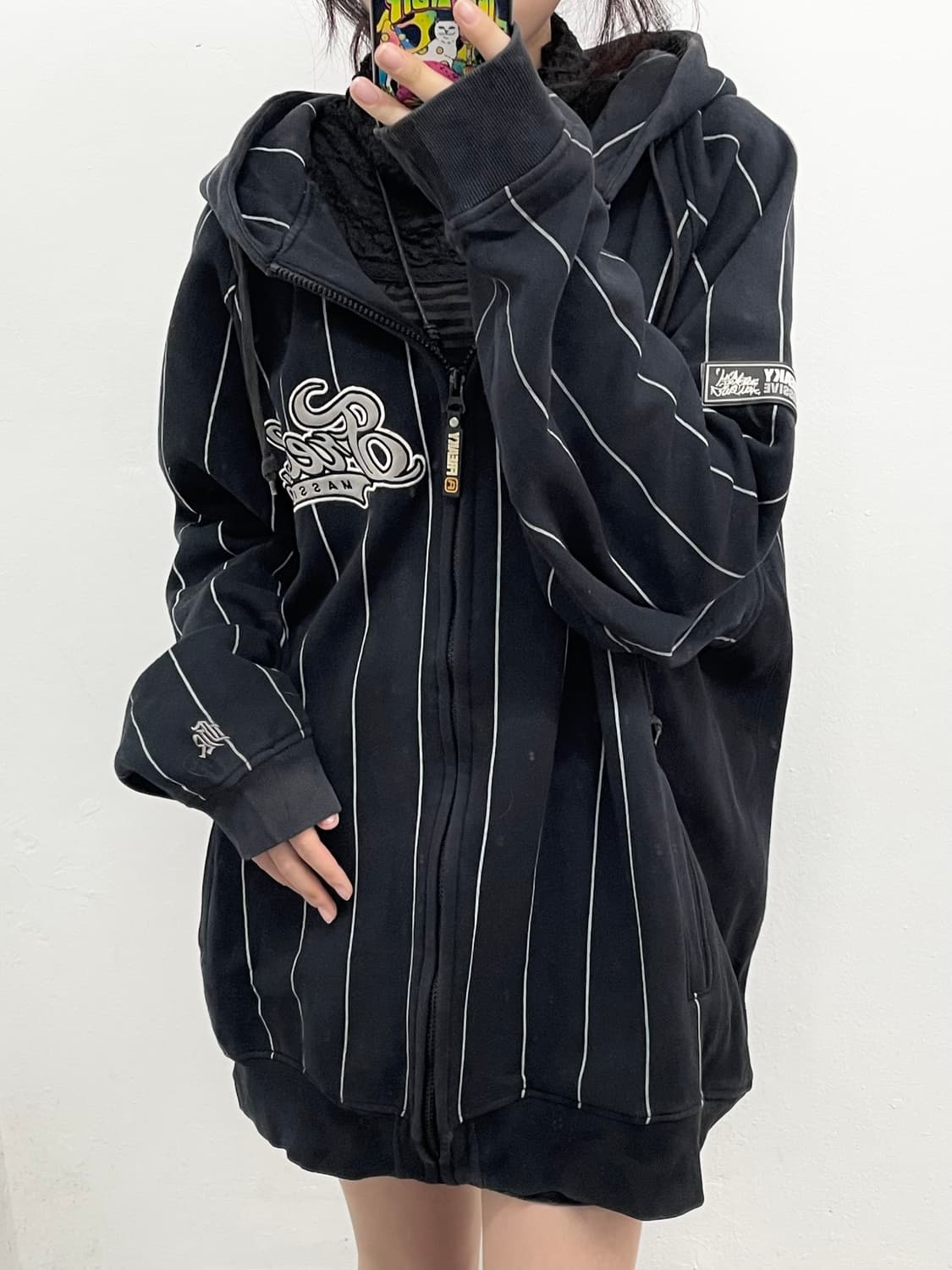 프레키메시브 올드스쿨 스트라이프 후드집업 상품이미지2