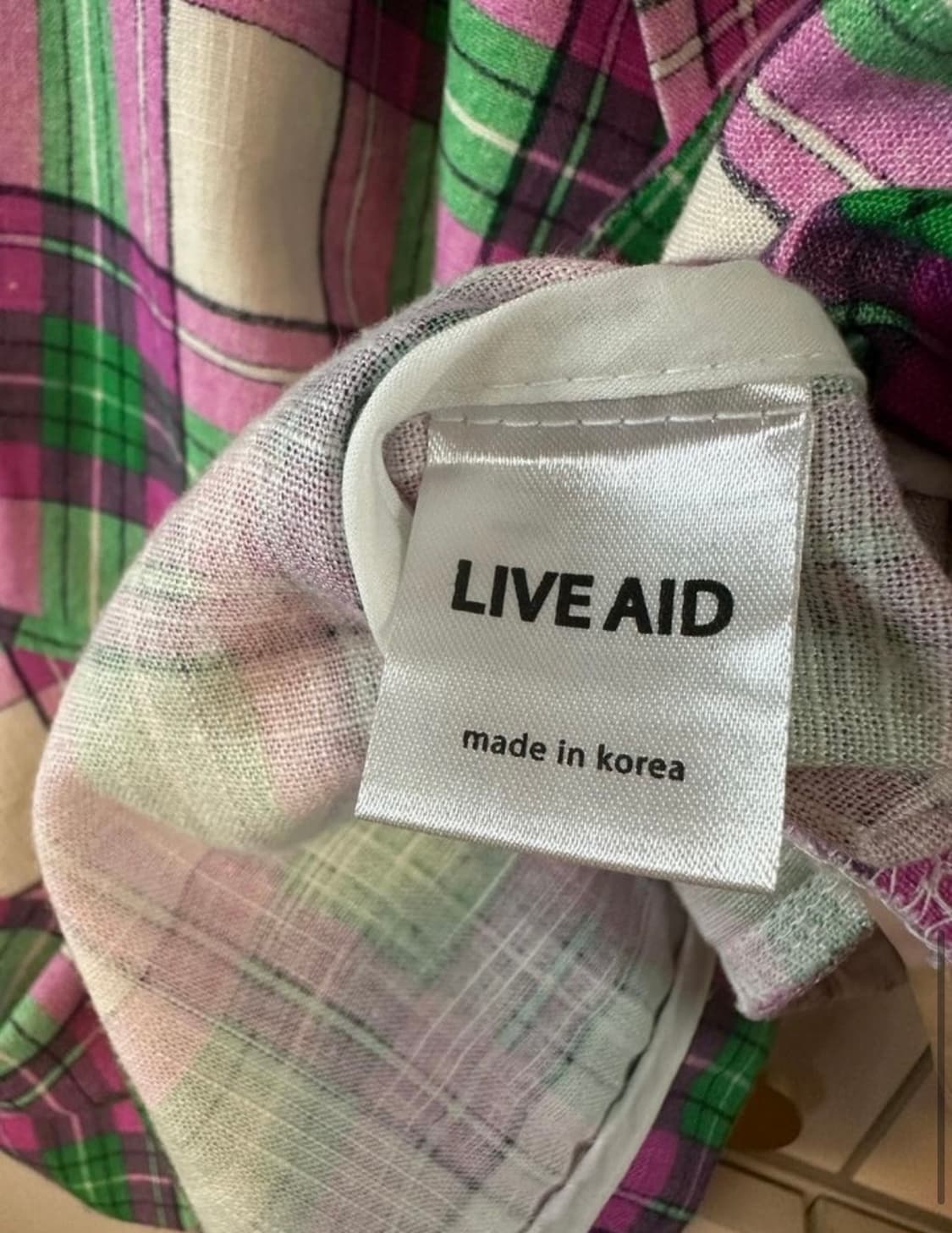 체크 반팔 오버핏린넨자켓 상품이미지8