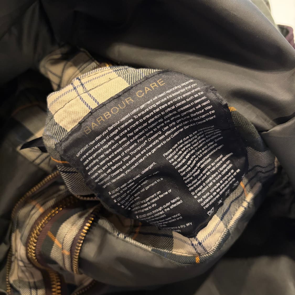 [32] 바버 비데일 왁스 자켓 올리브 빈티지 D624 상품이미지10