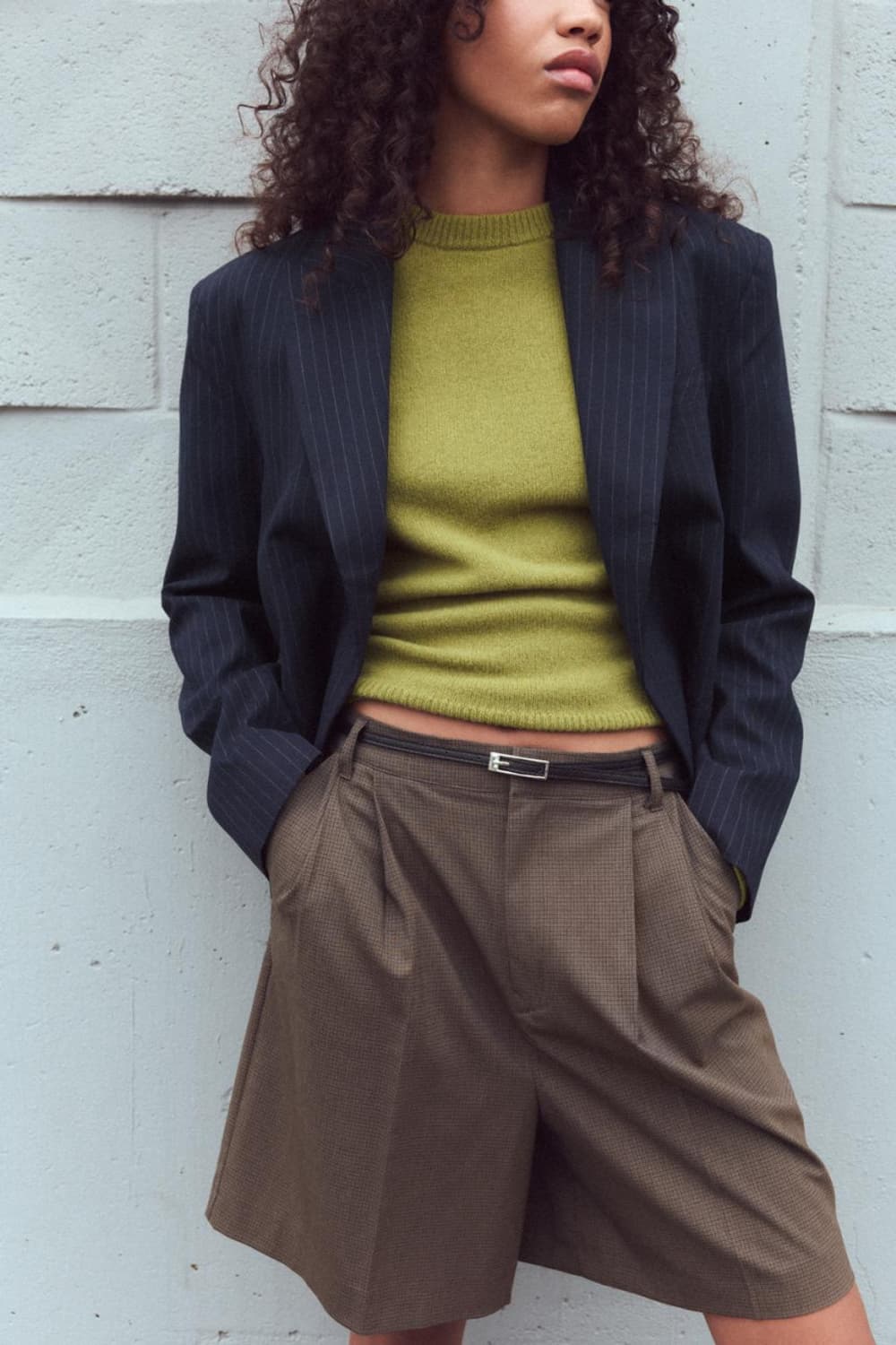 ZARA 자라 핀스트라이프 크롭 블레이저 1255/853 1255853 상품이미지6