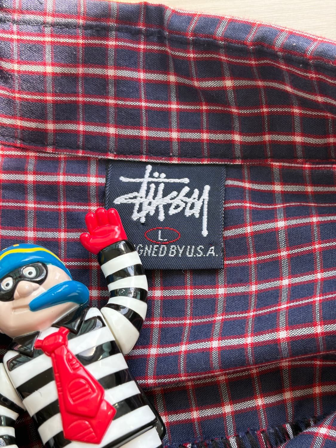 90s 올드 스투시 stussy 체크 반팔 셔츠 95 (미제) 상품이미지4