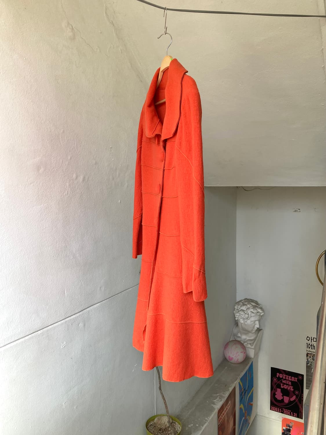 울 100% 언발란스 오렌지 패치 자켓 상품이미지3