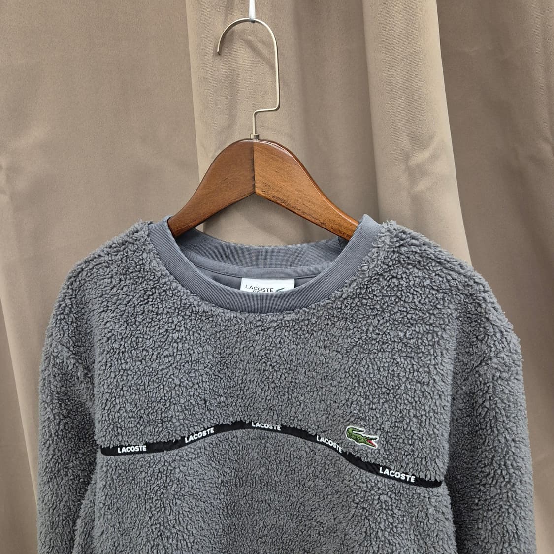 라코스테 플리스 맨투맨 3사이즈 상품이미지2