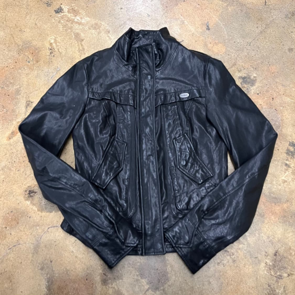 [정품/S] 버커루 블랙 가죽 자켓 라이더 스타일 b18 상품이미지2