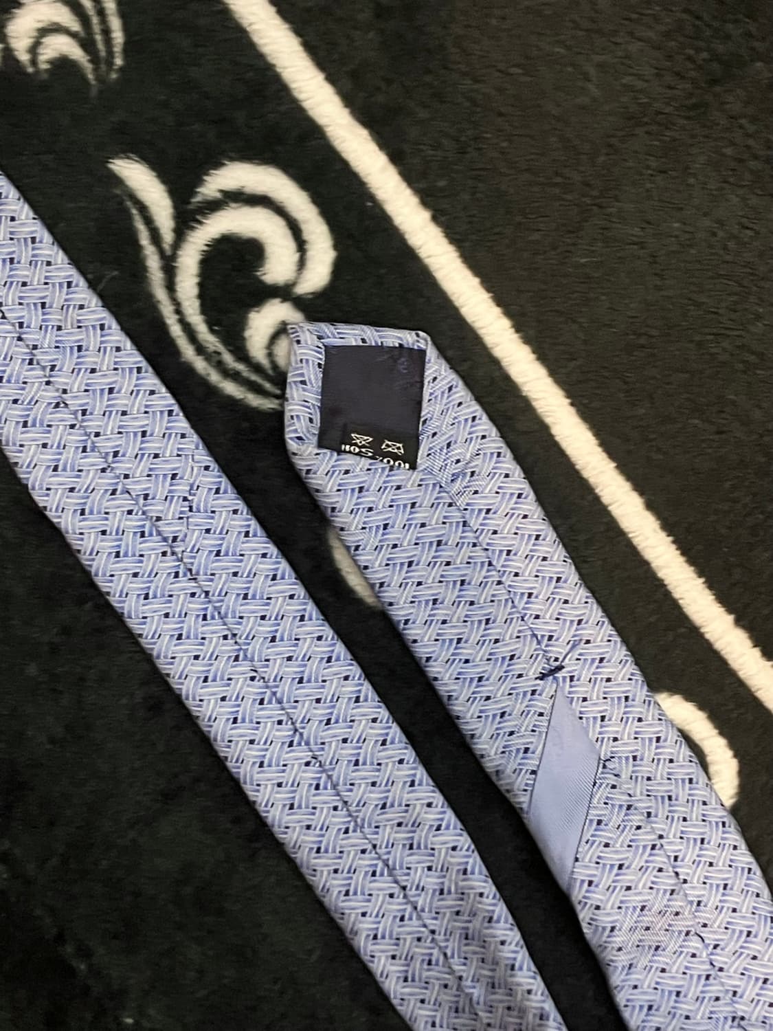 살바토레 페라가모 실크 넥타이 블루 #csz3207 상품이미지5