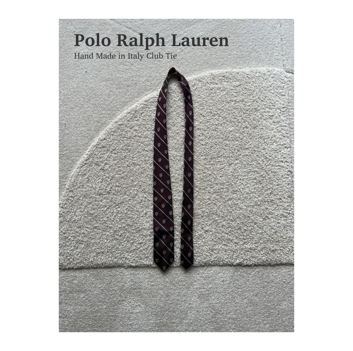 폴로 랄프로렌 핸드메이드 이태리 클럽 실크 타이 상품이미지1