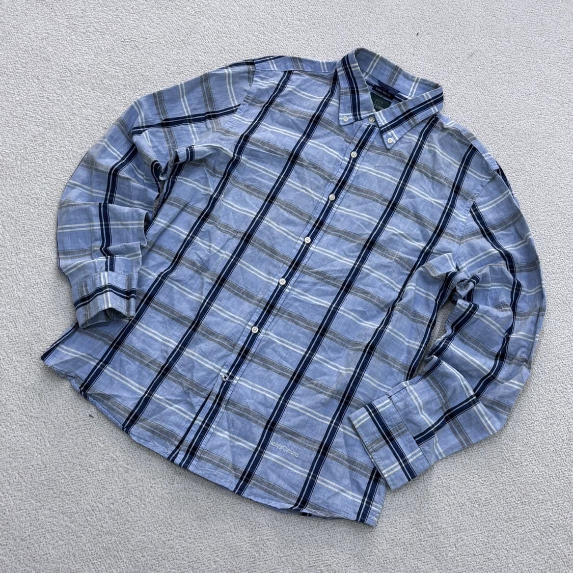 105 헨리코튼 슬림핏 체크 긴팔 셔츠 0423E 상품이미지1