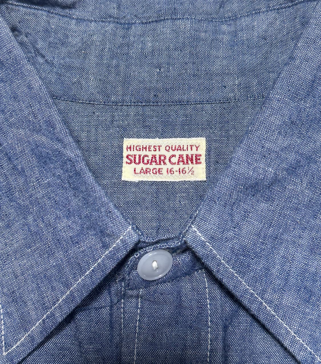 90s 슈가케인 삼브레이 워크셔츠 데드스탁 상품이미지5