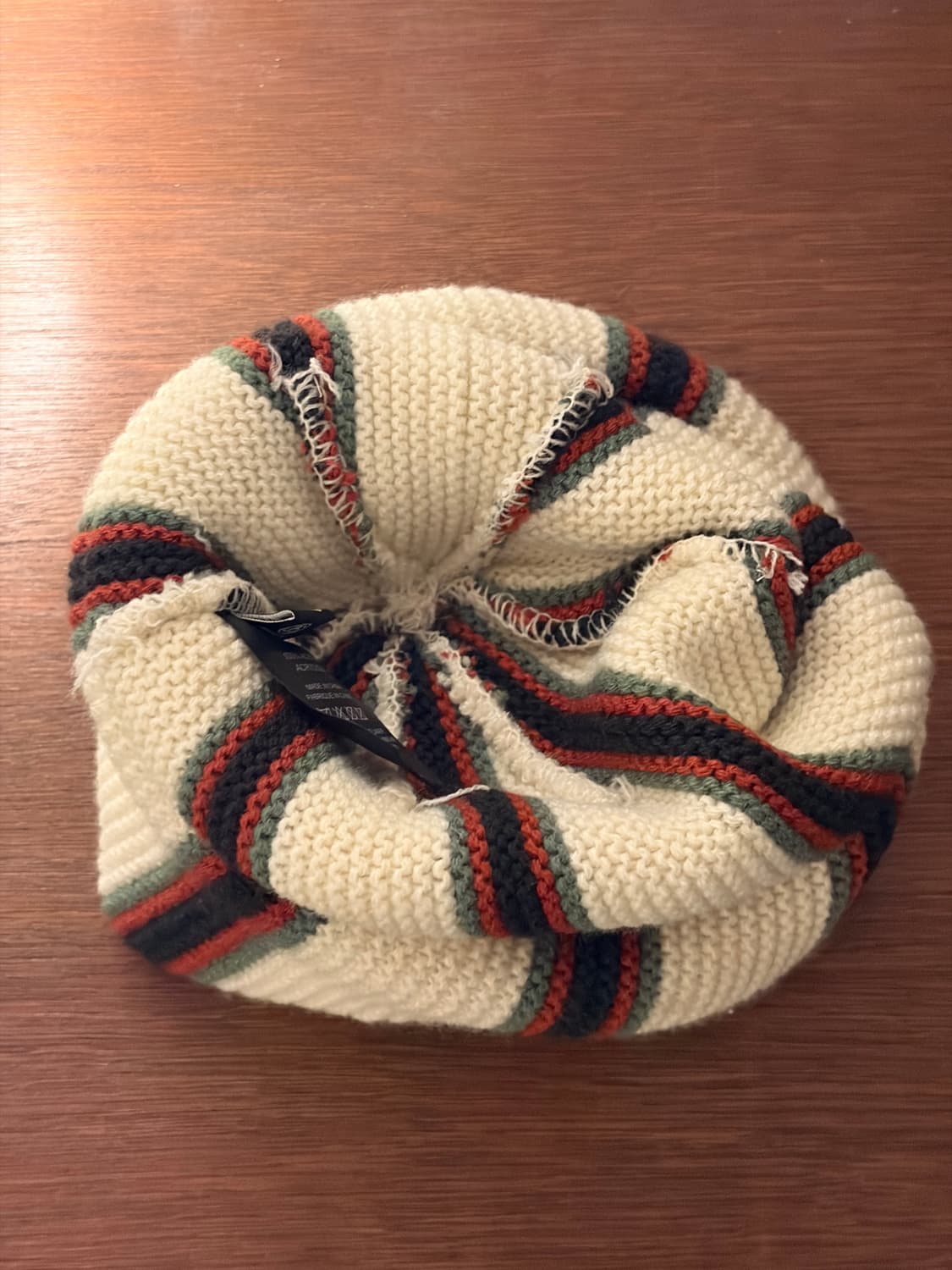 스투시 Stussy 스트라이프 폼 비니 에크루 방울비니 상품이미지5