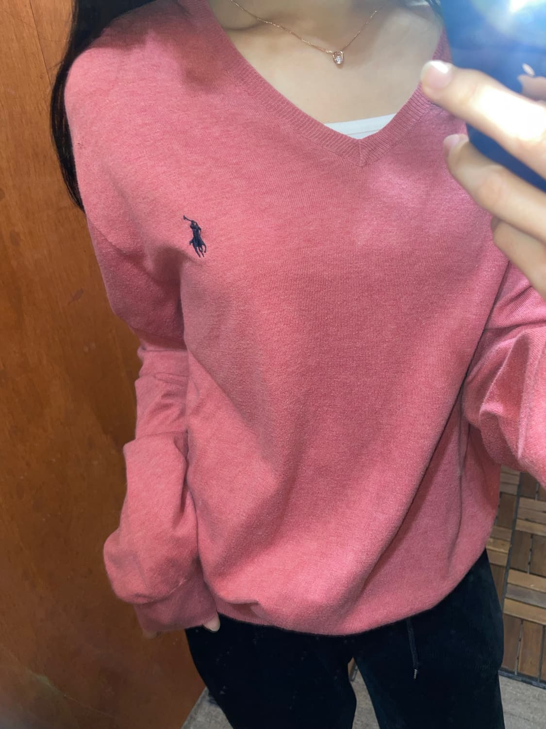 (M) POLO 폴로 랄프로렌 피마코튼 브이넥 니트 상품이미지2