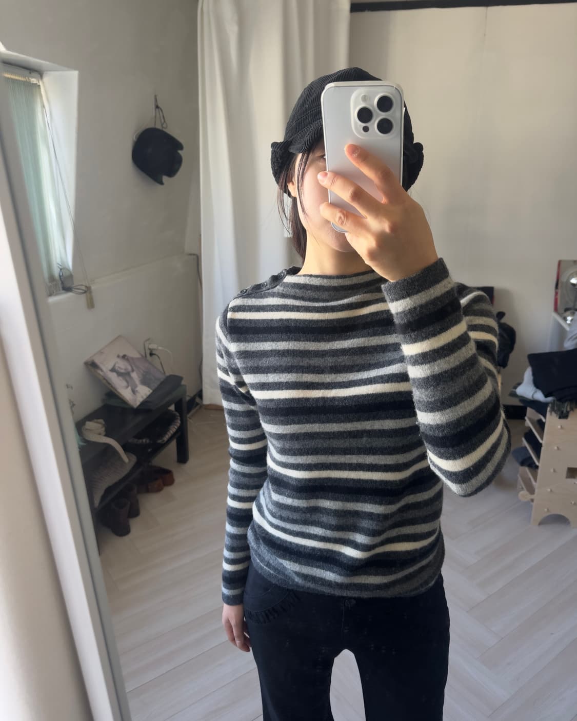 [Belle Maison] border wool blend knit 상품이미지6