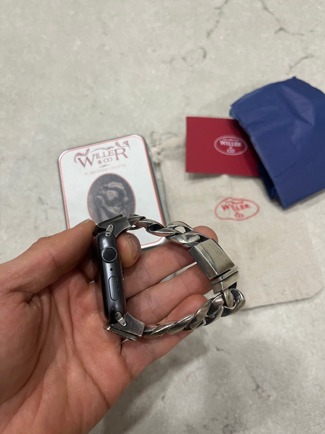 애플워치4 실버925 스트랩 상품이미지2