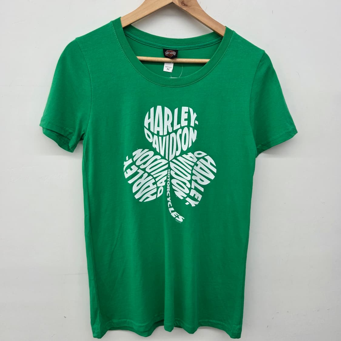 할리 데이비슨 클로버 반팔 티셔츠 그린 여m 상품이미지2