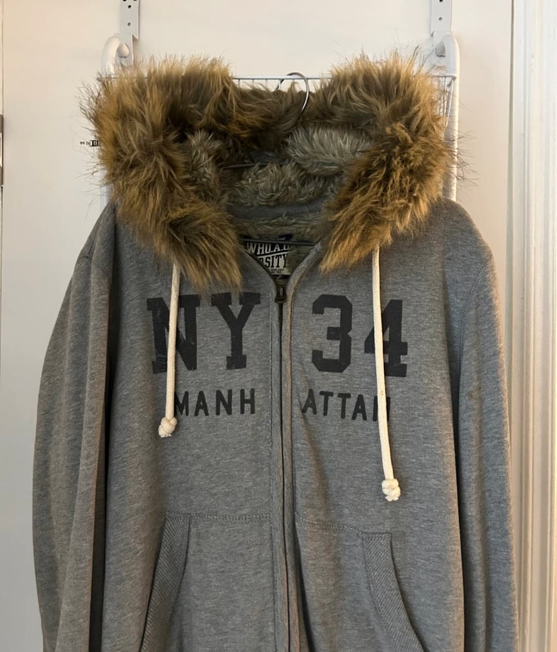 후아유 빈티지 갸루 Y2K 그레이 울프죠 S 상품이미지2