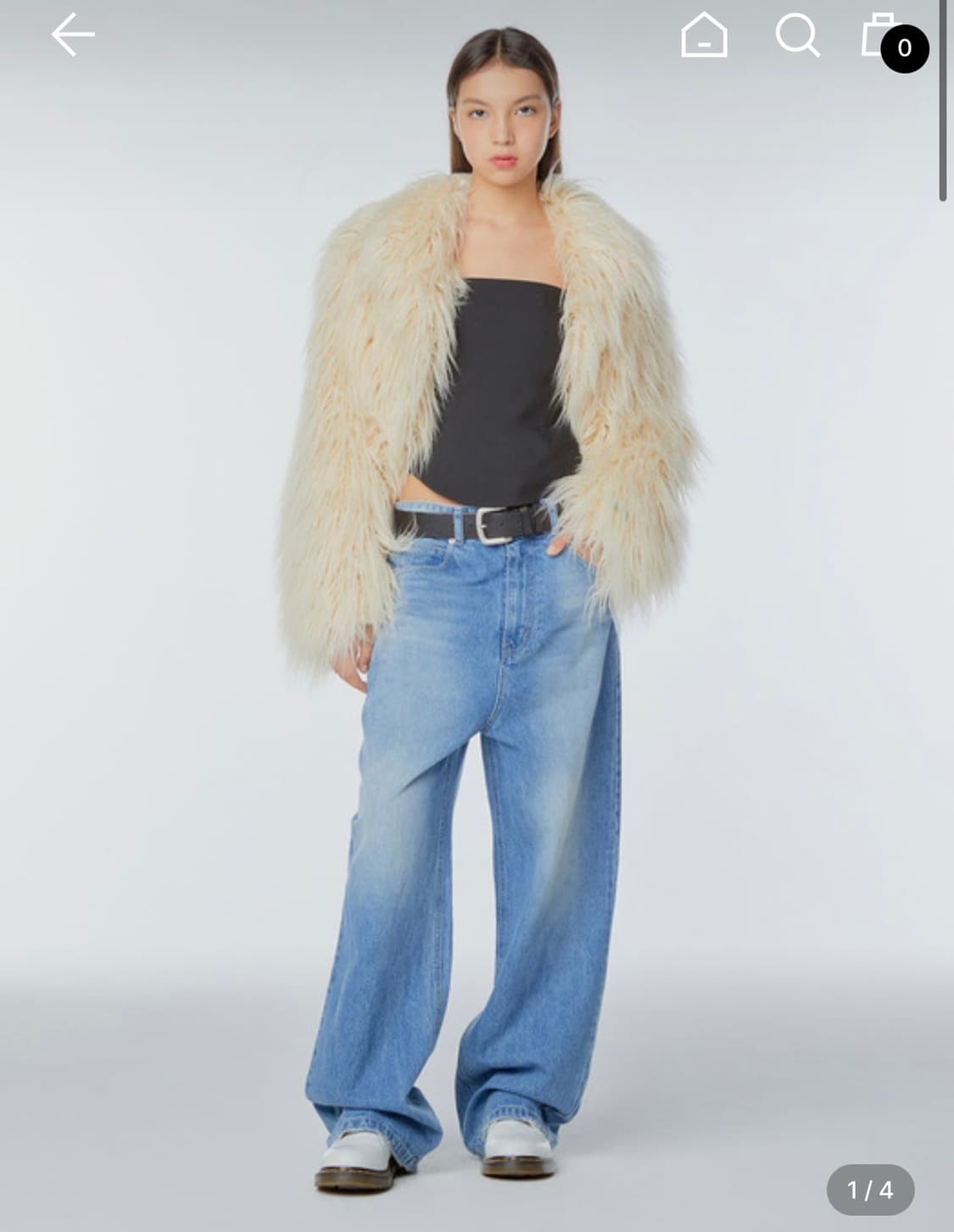 오버사이즈 에코 퍼 자켓 상품이미지1