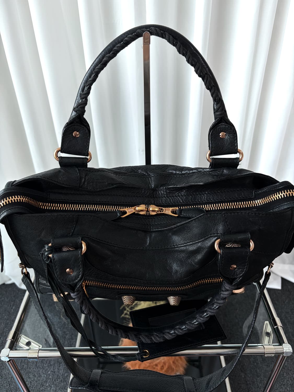 발렌시아가 시티 모터백 블랙 상품이미지5