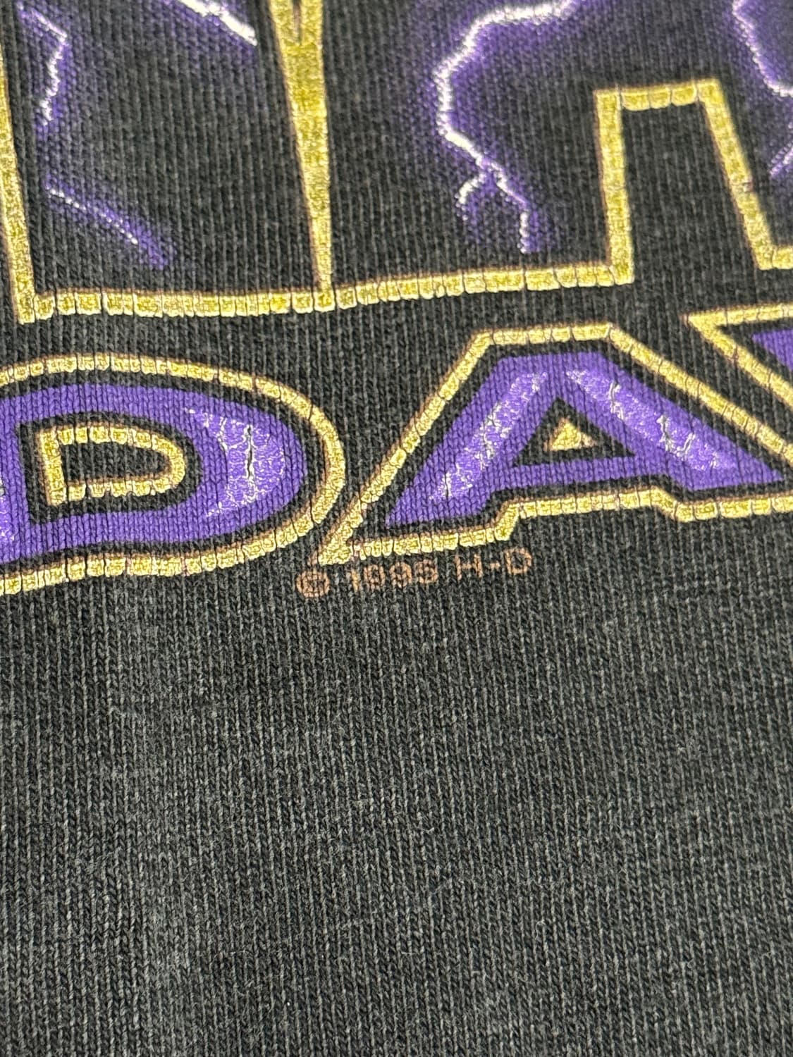 90s 빈티지 할리데이비슨 퍼플 라이트닝 롱슬리브 해 상품이미지5