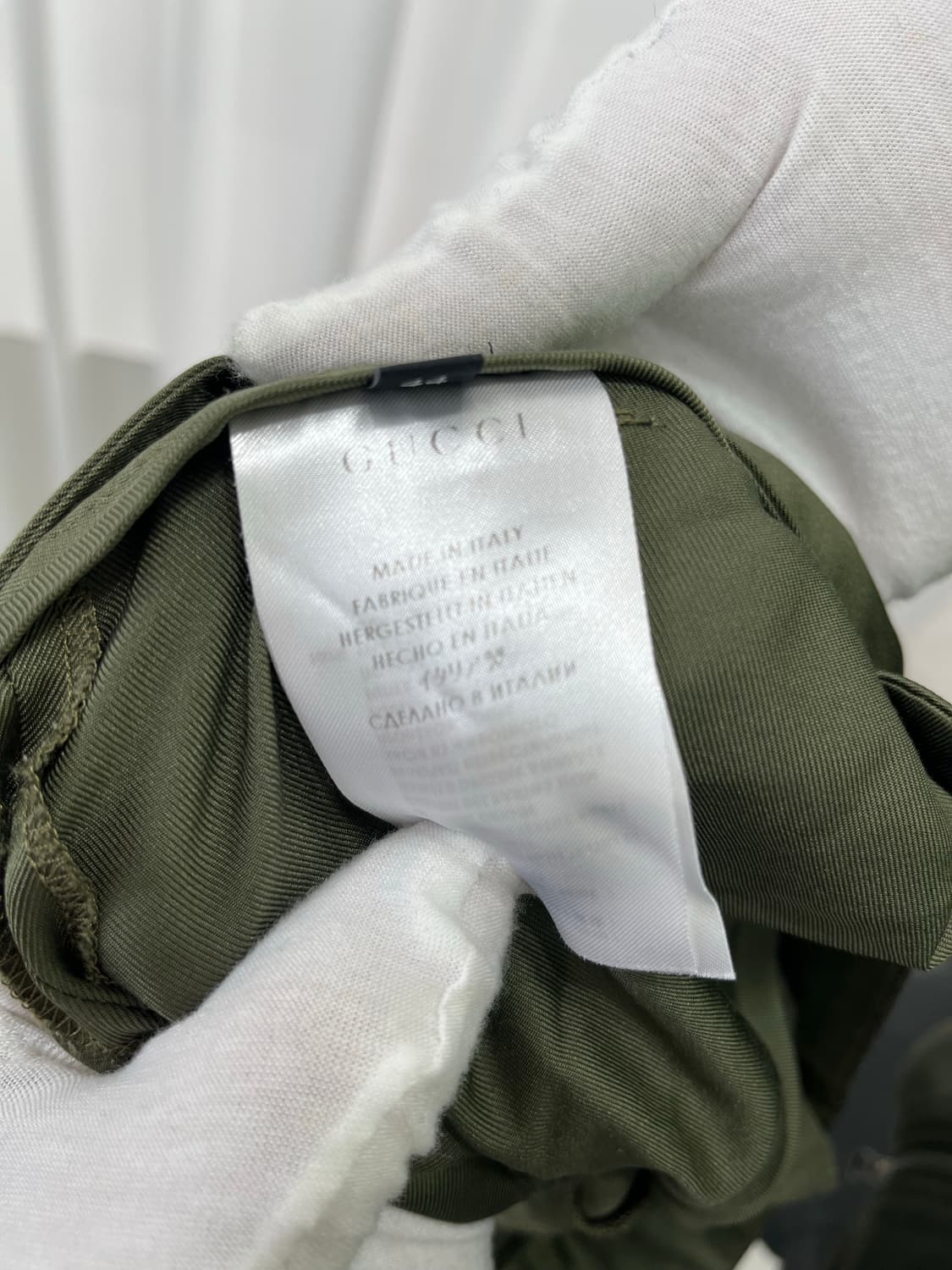 구찌 남성 실크 슬랙스 44 카키 상품이미지4