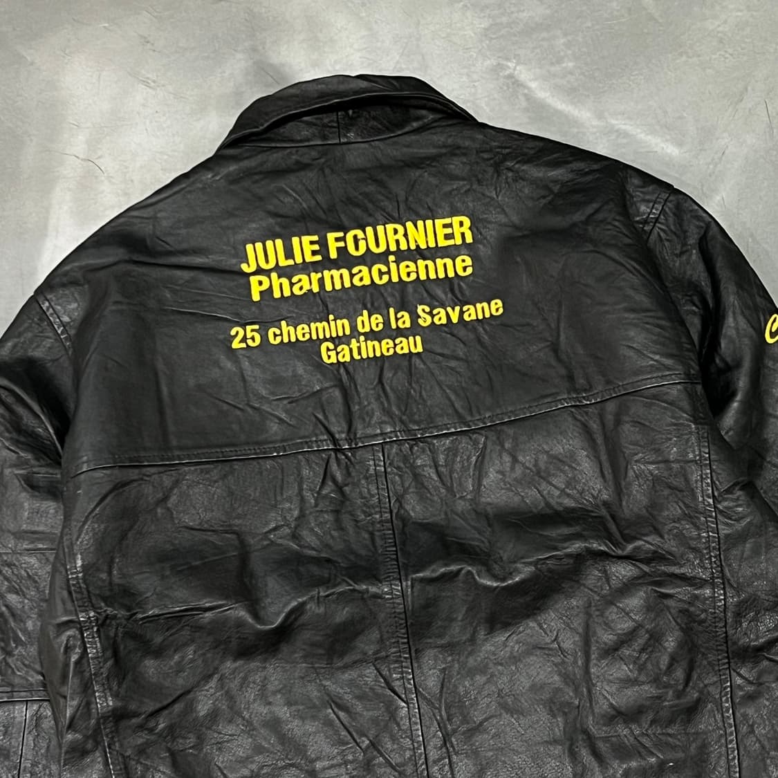  빈티지 패치 자수 레더 자켓 y14991 상품이미지5