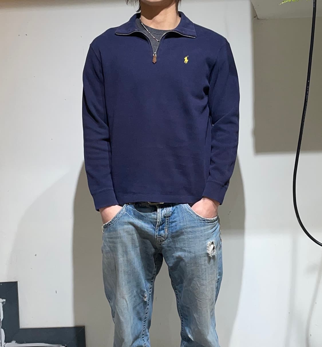 Polo Ralph Lauren Navy Half-Zip Knit 상품이미지2