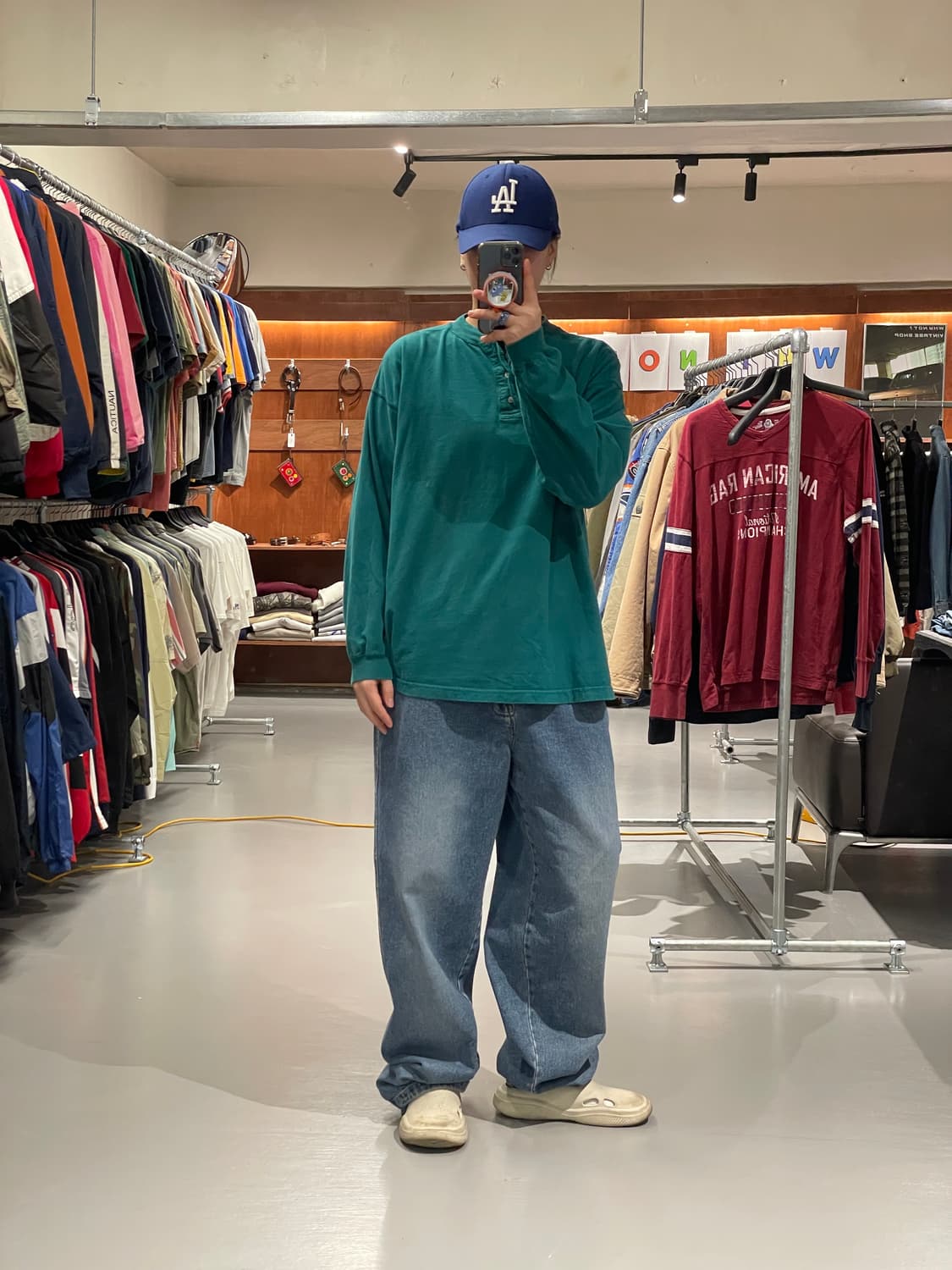 빈티지 헨리넥 롱슬리브 티셔츠   상품이미지4