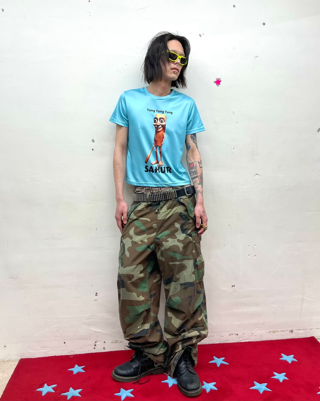 TUNG TUNG TUNG BLUE T-shirt 상품이미지4