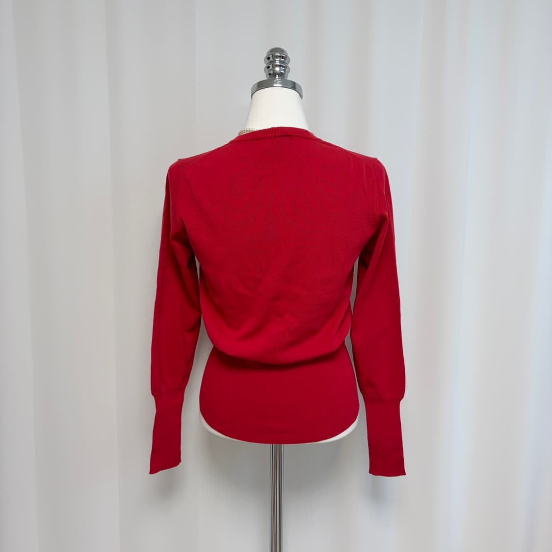 비비안웨스트우드 슬림핏 코튼 가디건-레드 상품이미지9