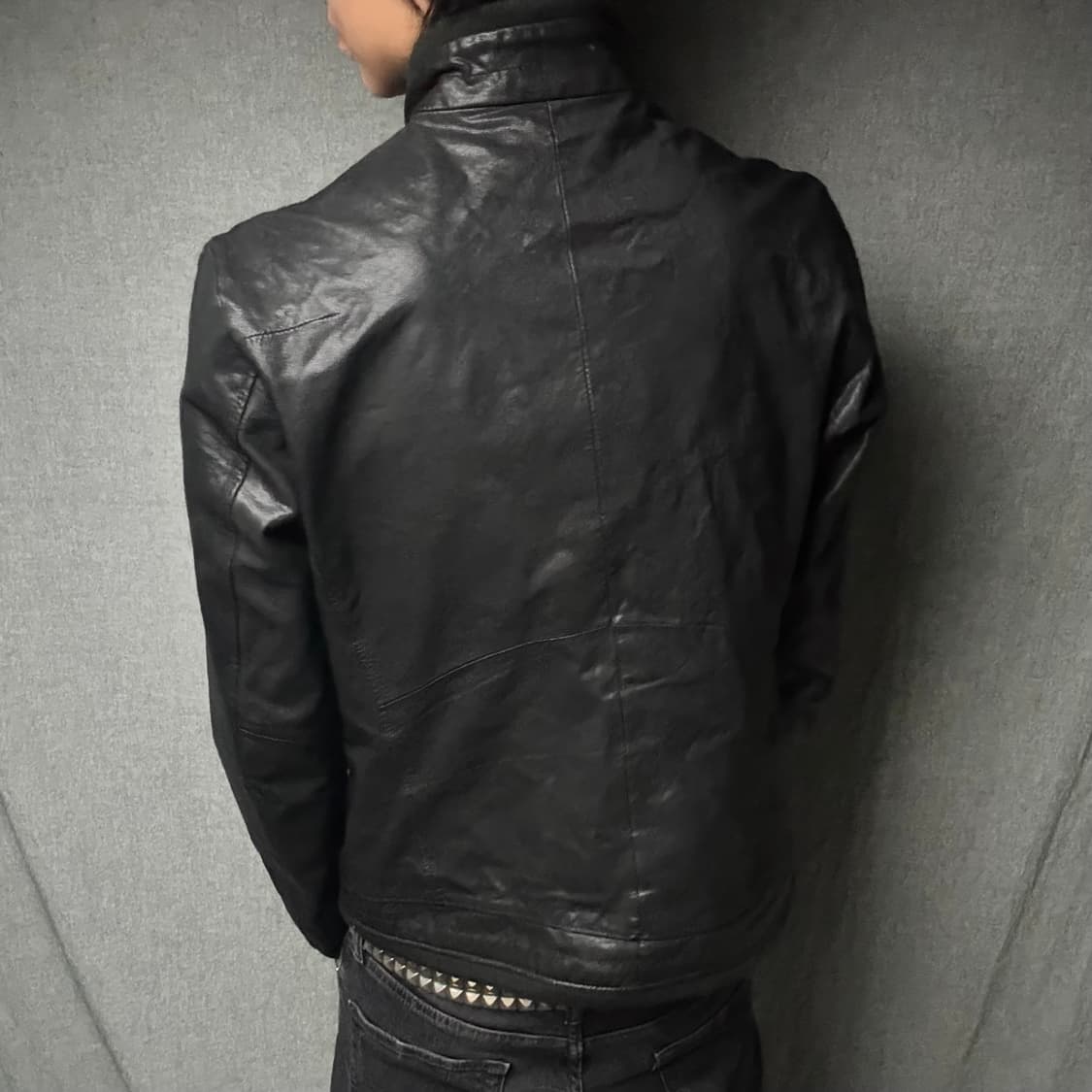 lamb skin pocket leather jacket 상품이미지3