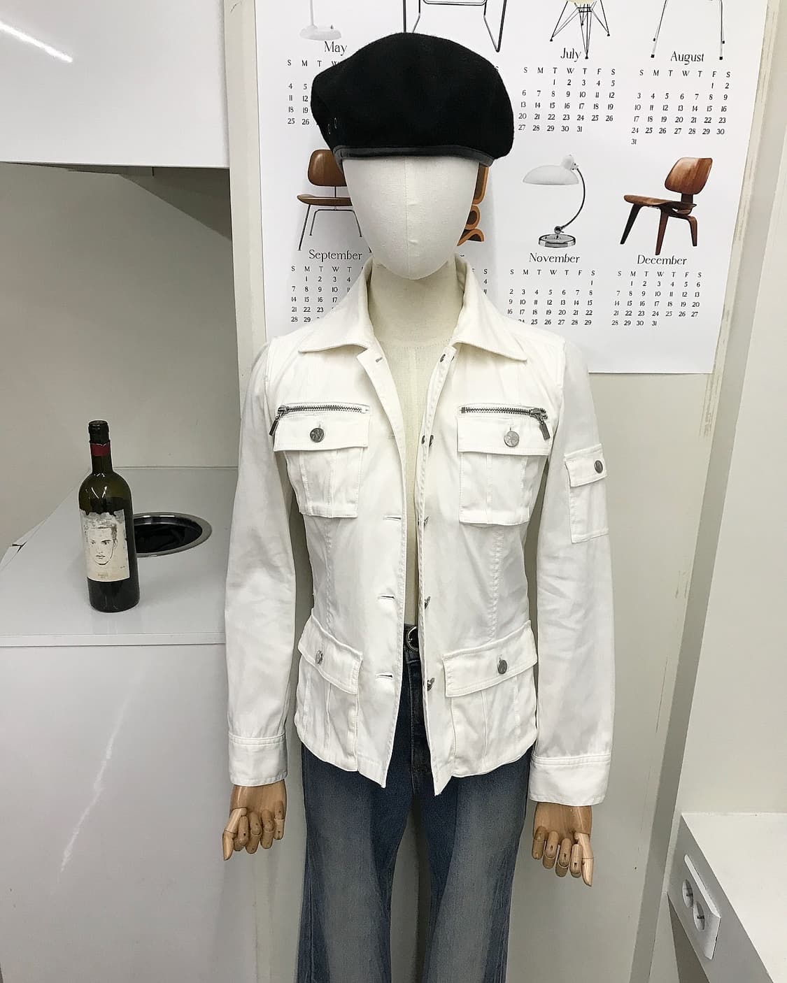 꾸레쥬 로고 은장 자켓 상품이미지4