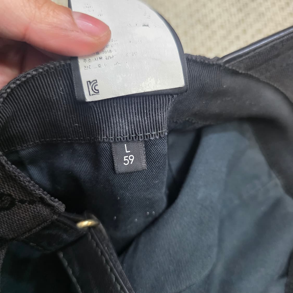 정품) 구찌 GG패턴 블랙 볼캡 모자 L 상품이미지10