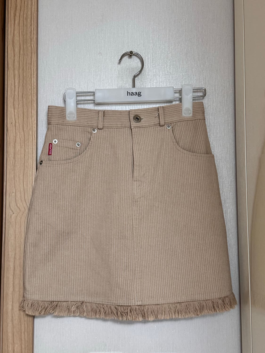 스컬프터 베이지 스커트 S 상품이미지1