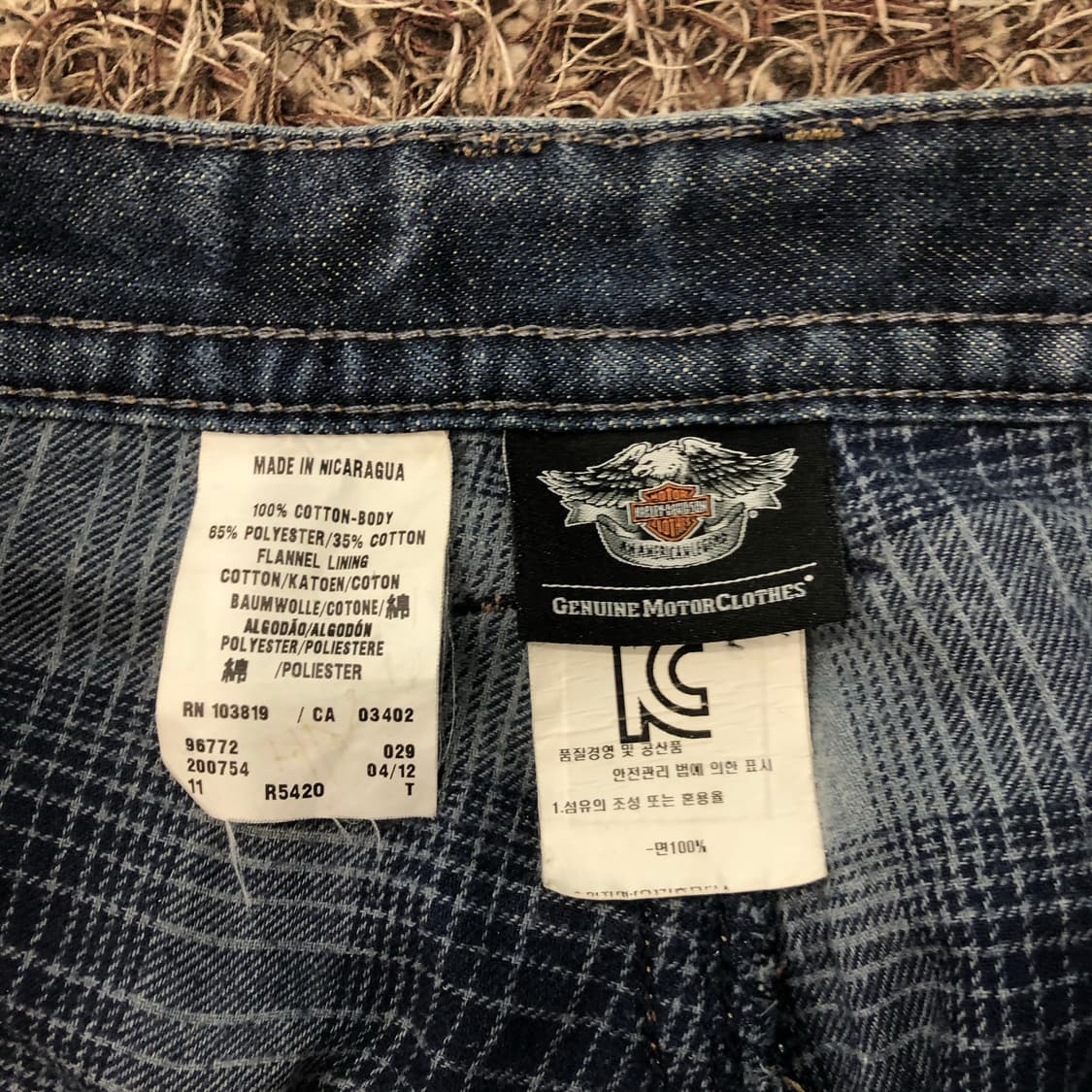 할리데이비슨 모토사이클 바이커 데님팬츠 상품이미지6