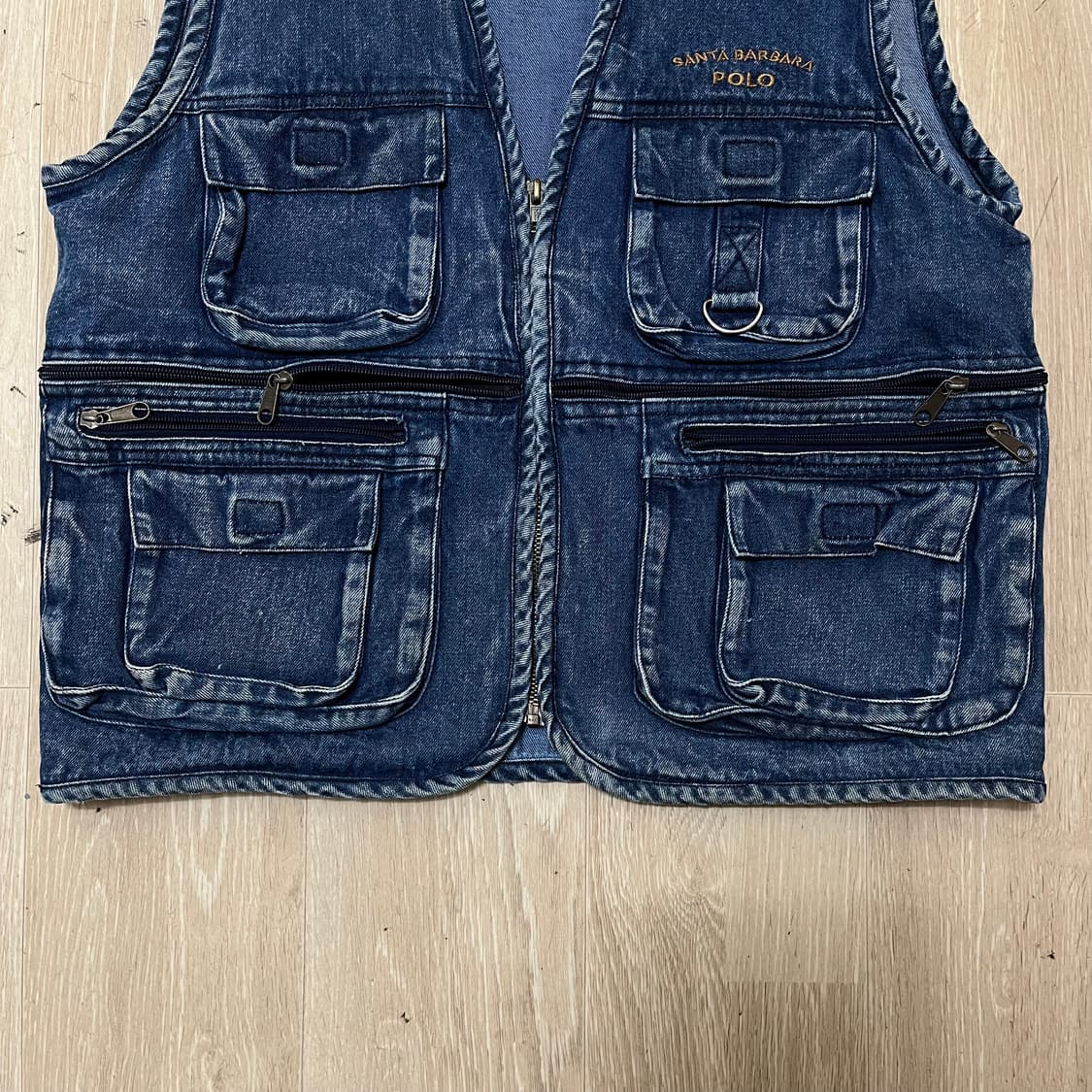산타바바라 폴로 빈티지 멀티 포켓 데님 조끼 L/100 상품이미지3
