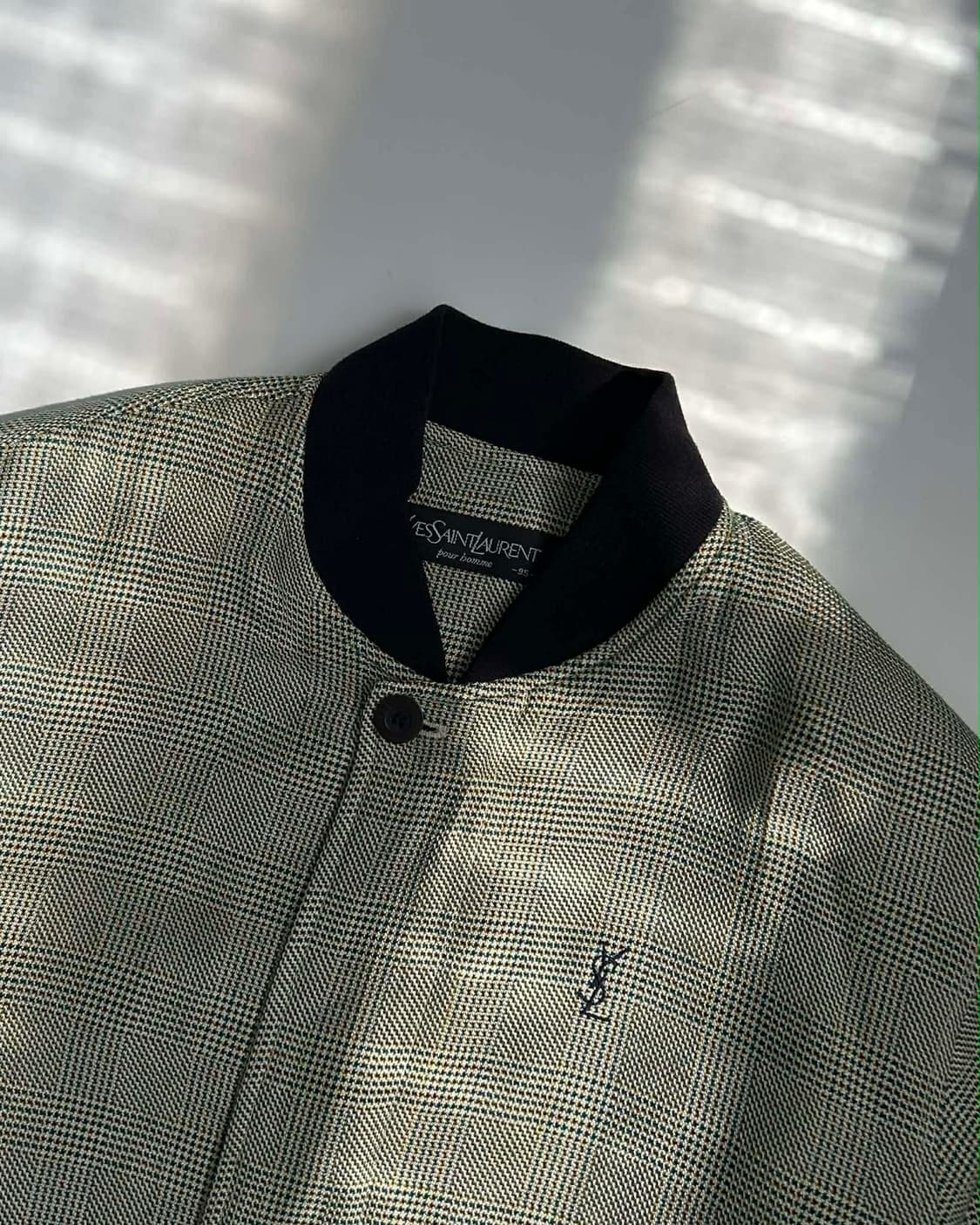 [95] 입생로랑 YSL 옴므 글랜 체크 블루종 자켓 상품이미지2