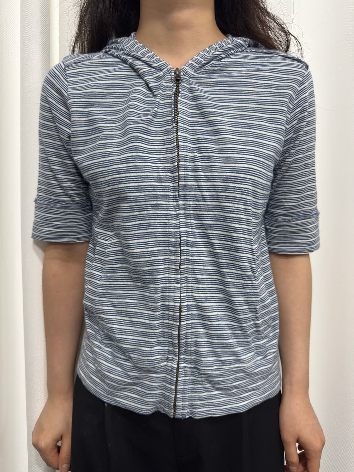 stripe hood zipup 상품이미지1