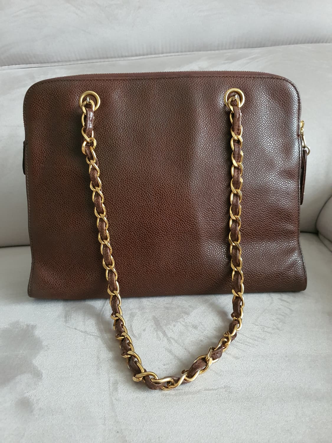 샤넬 빈티지 브라운 캐비어 숄더백 상품이미지4