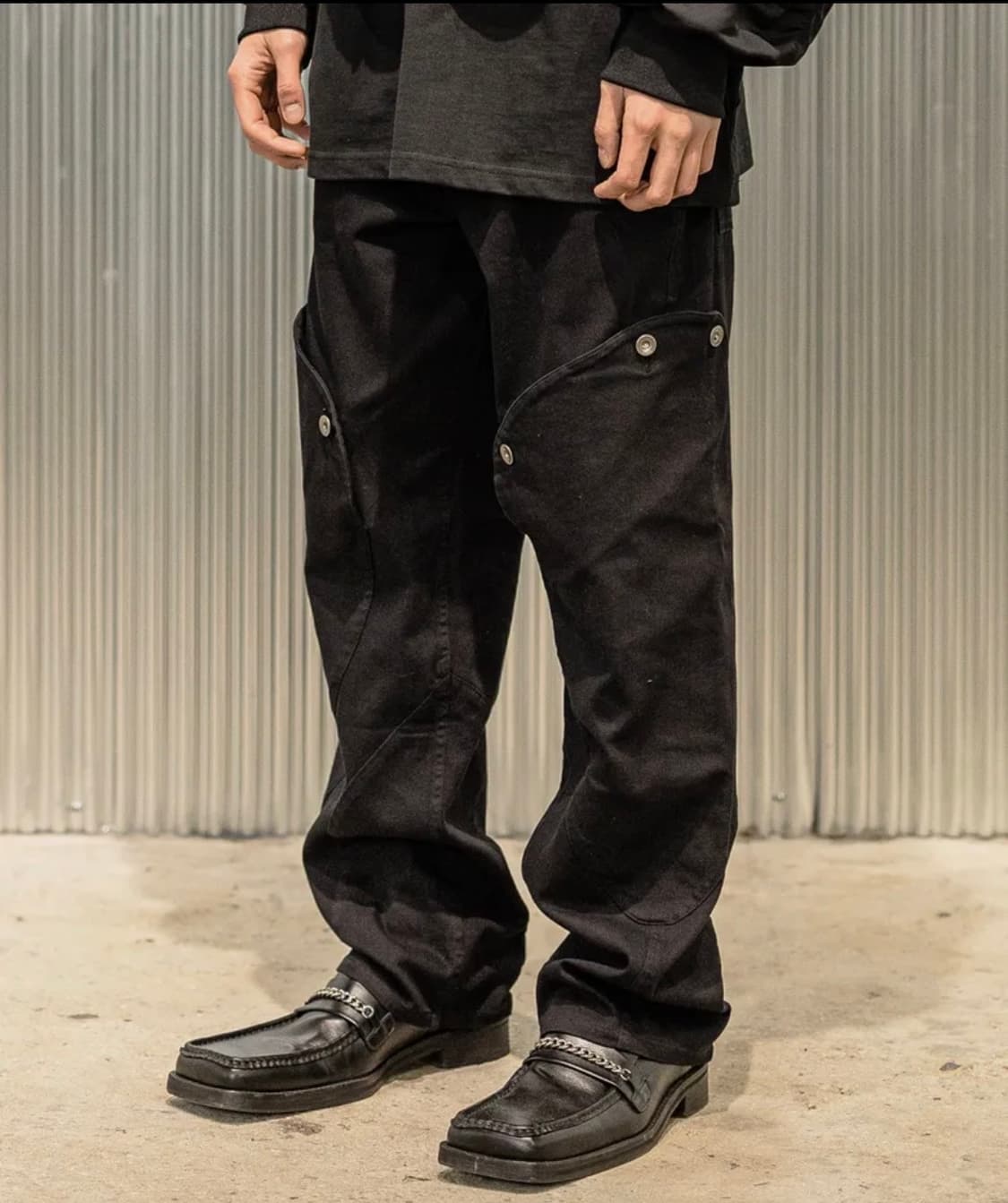 매스노운 button shield pants black 상품이미지1