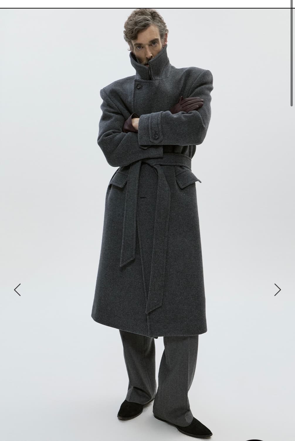 세비지 / 캐시미어 더블 브레스티드 벨티드 코트 / M 상품이미지1