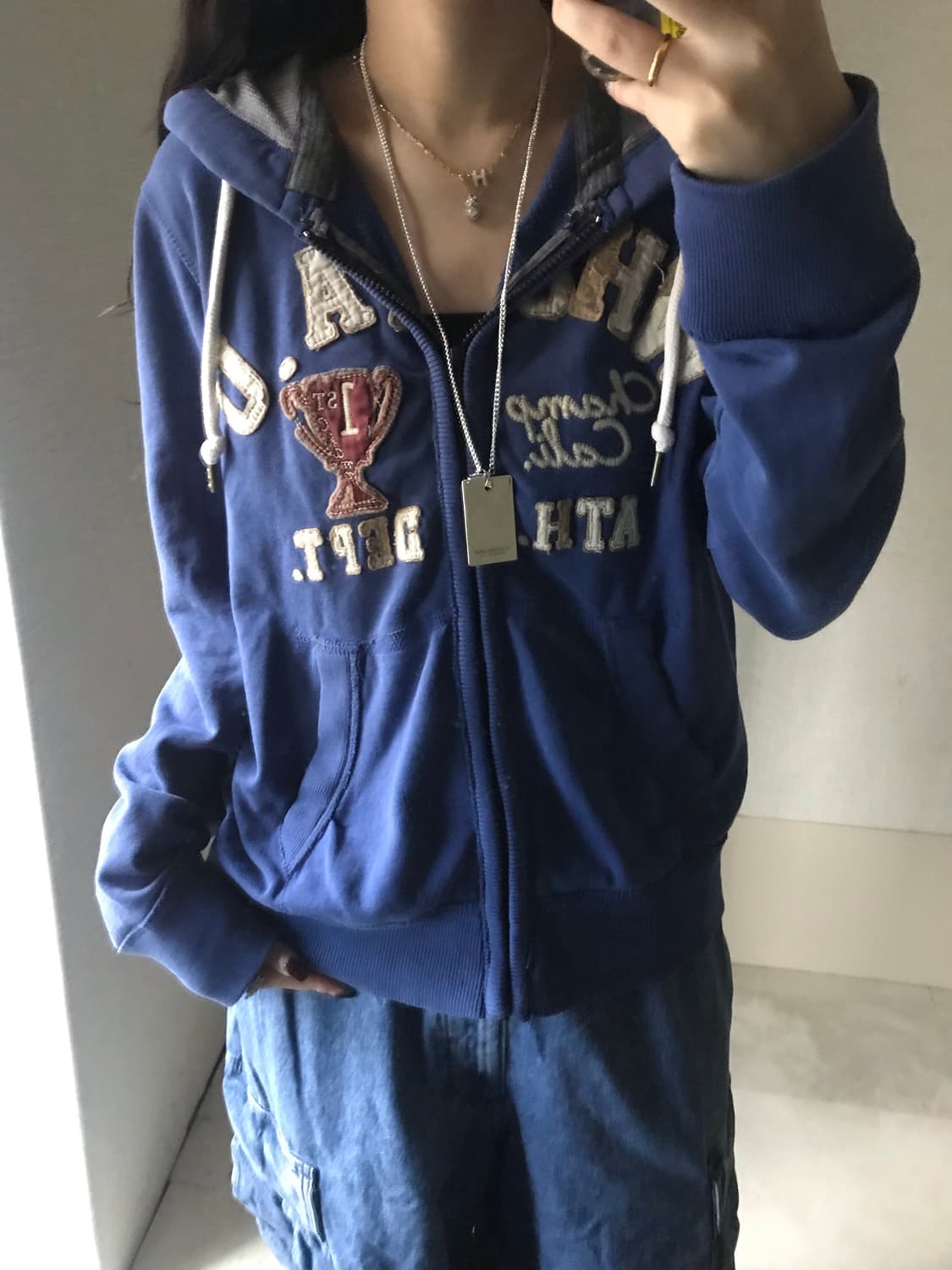 후아유 딥블루 후드집업 상품이미지3