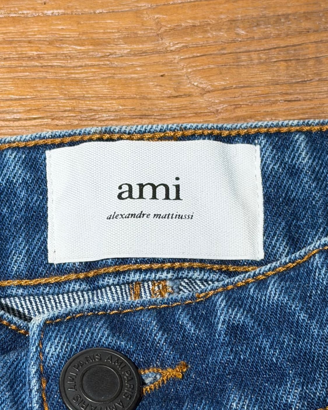 아미 중청 데님 와이드 팬츠 상품이미지7