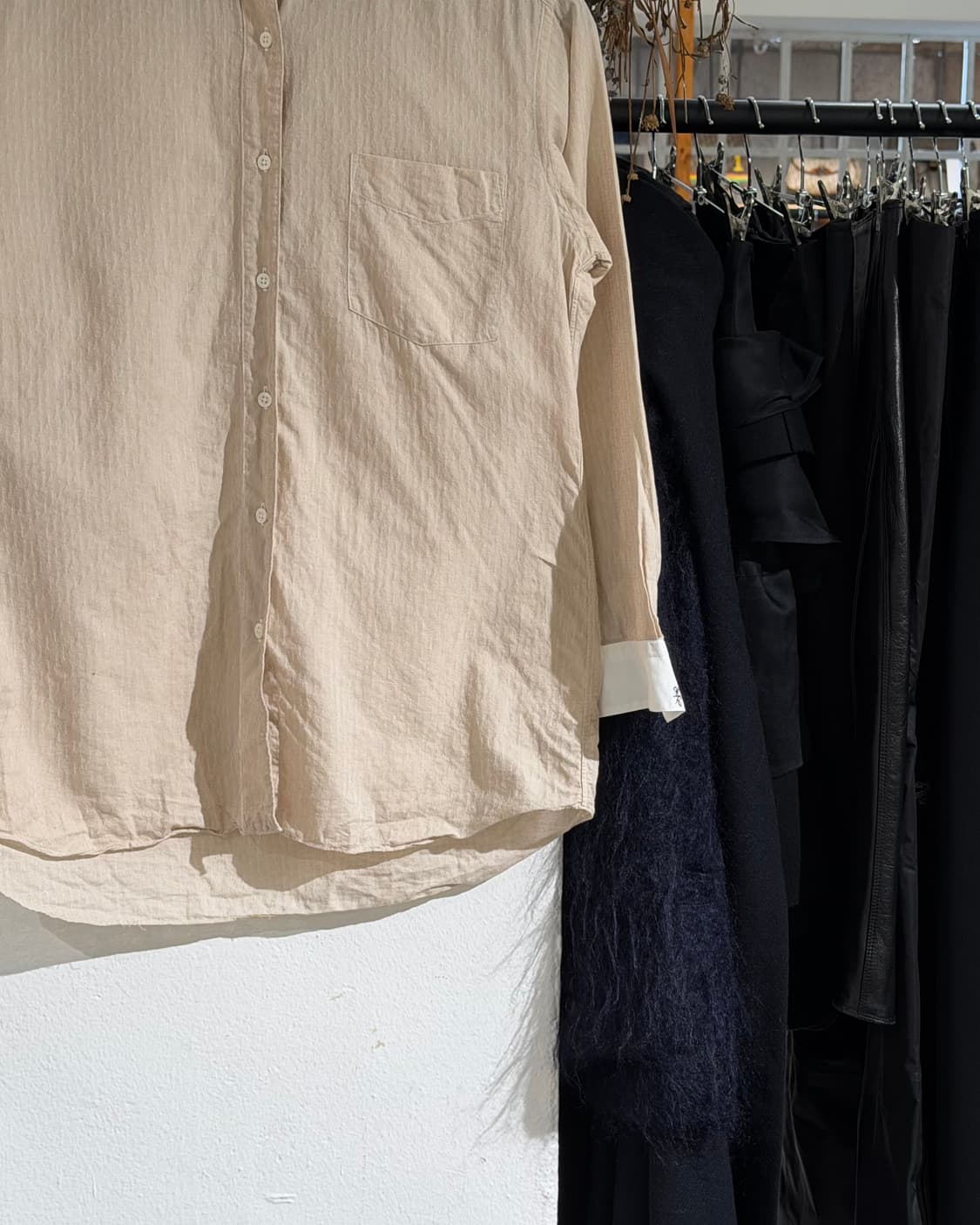 디올 무슈 베이지 코튼 3/4 슬리브 셔츠 상품이미지6