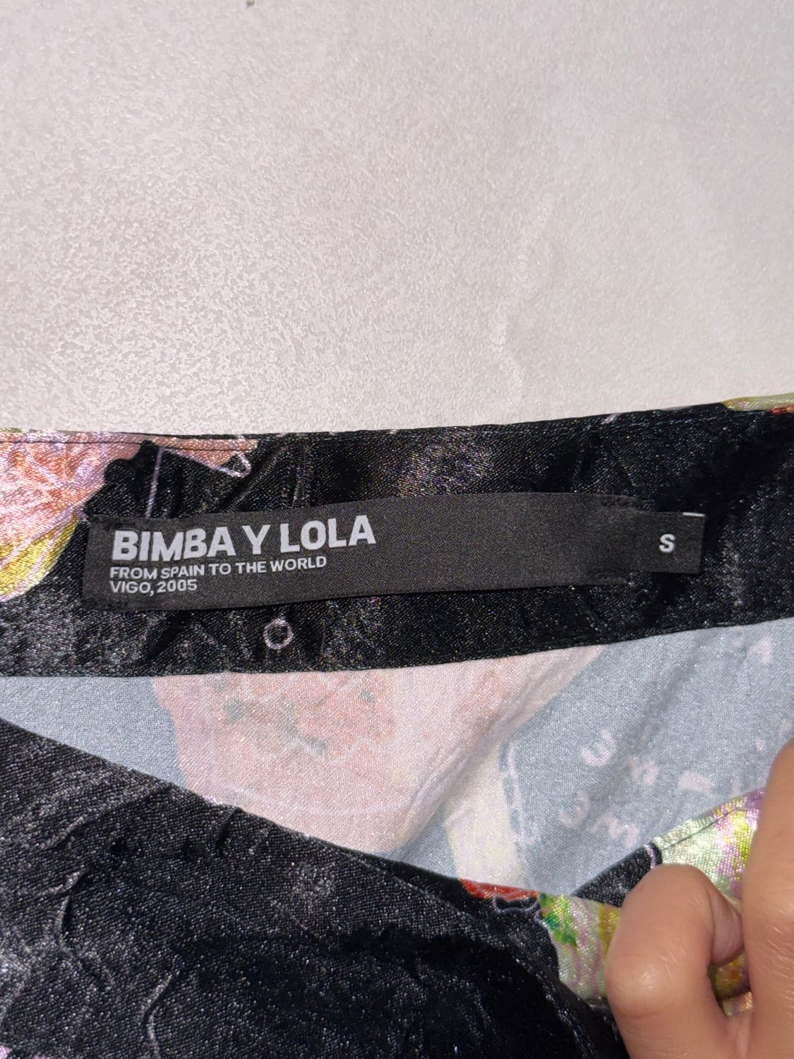 BIMBA Y LOLA black satin dessert wrap sk 상품이미지6