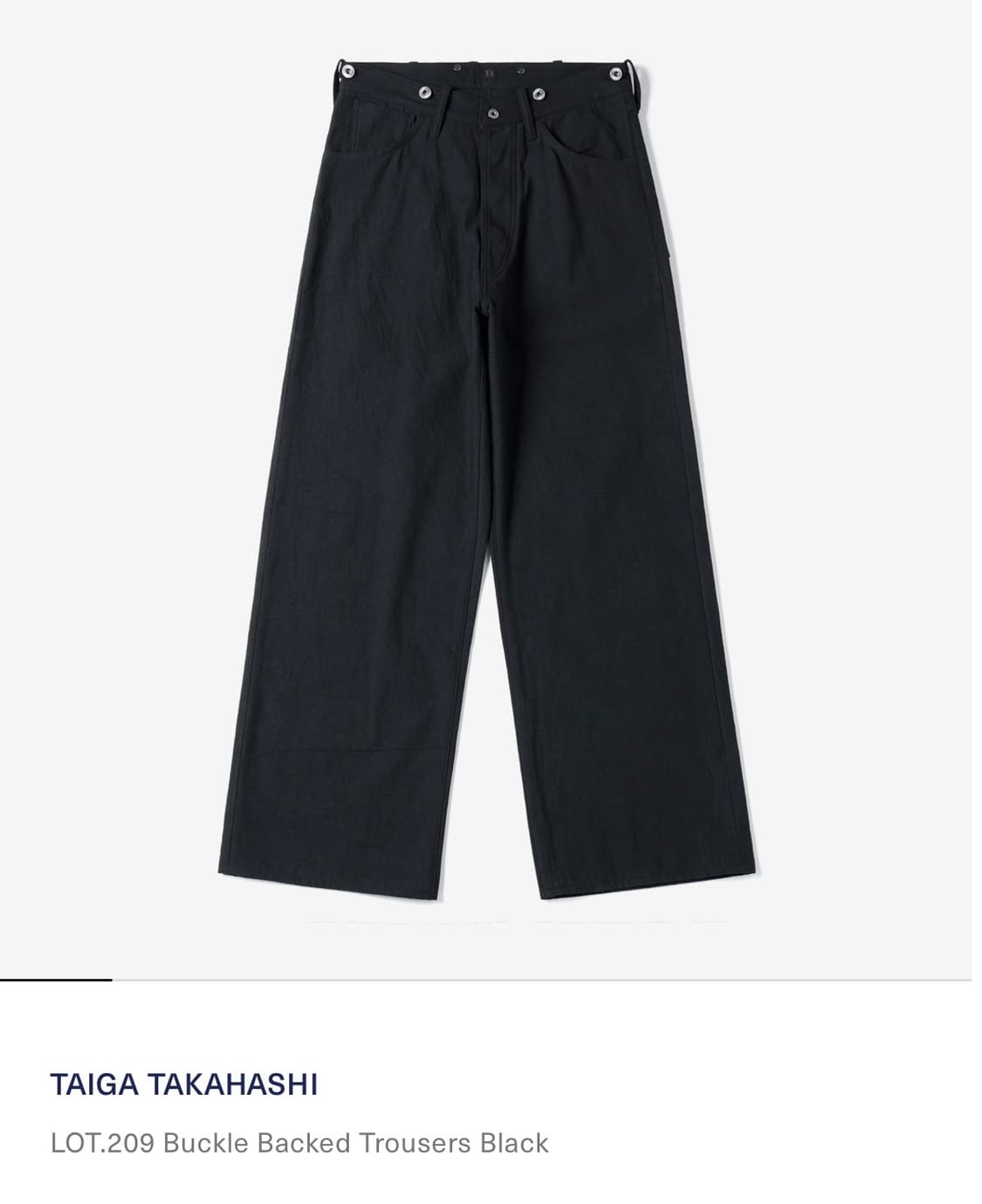 타이카타카하시 LOT.209 Buckle Backed Trousers B 상품이미지6