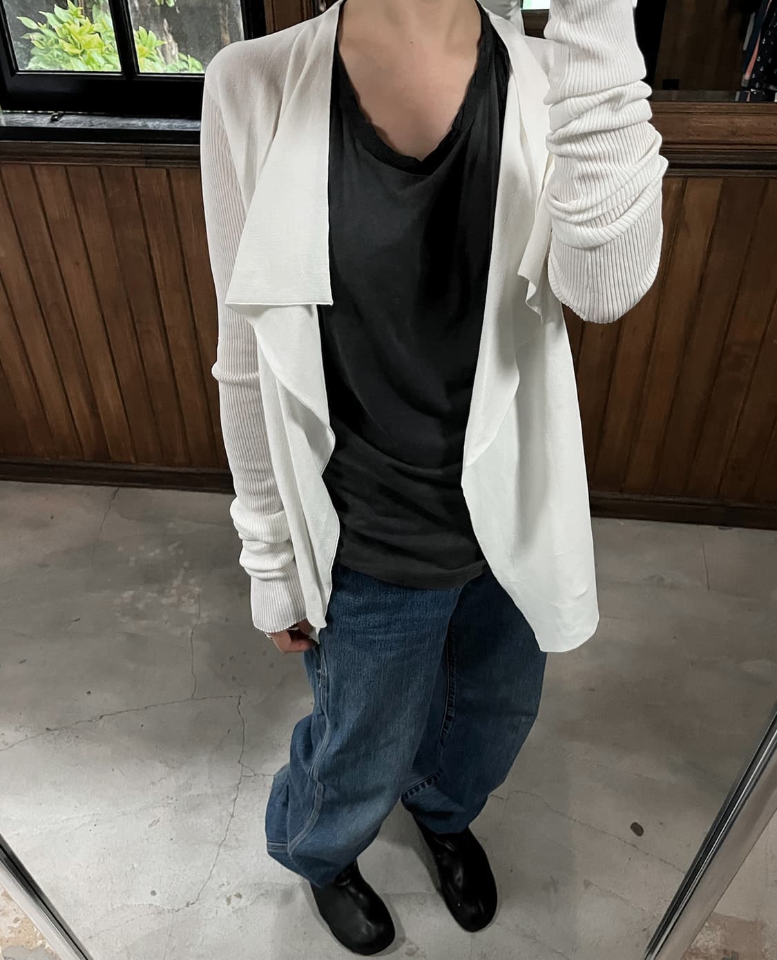 RICK OWENS drape open cardigan 상품이미지2