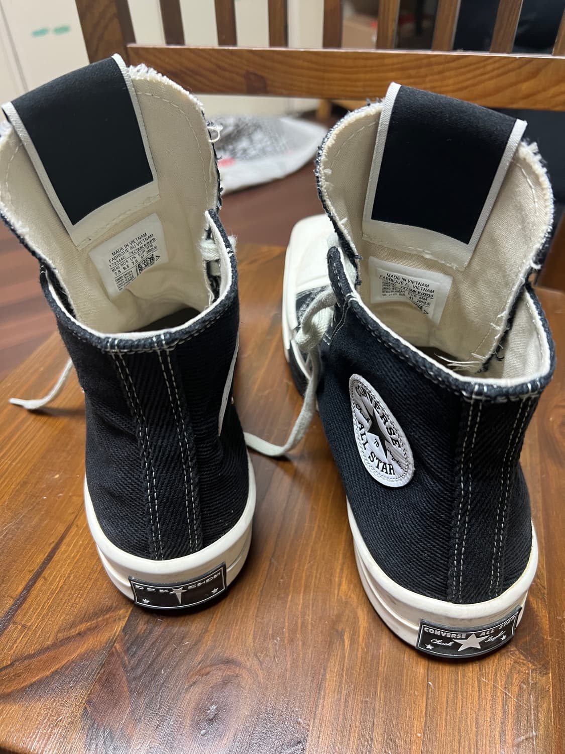 릭오웬스 다크쉐도우 컨버스 터보다크 하이 블랙 상품이미지2