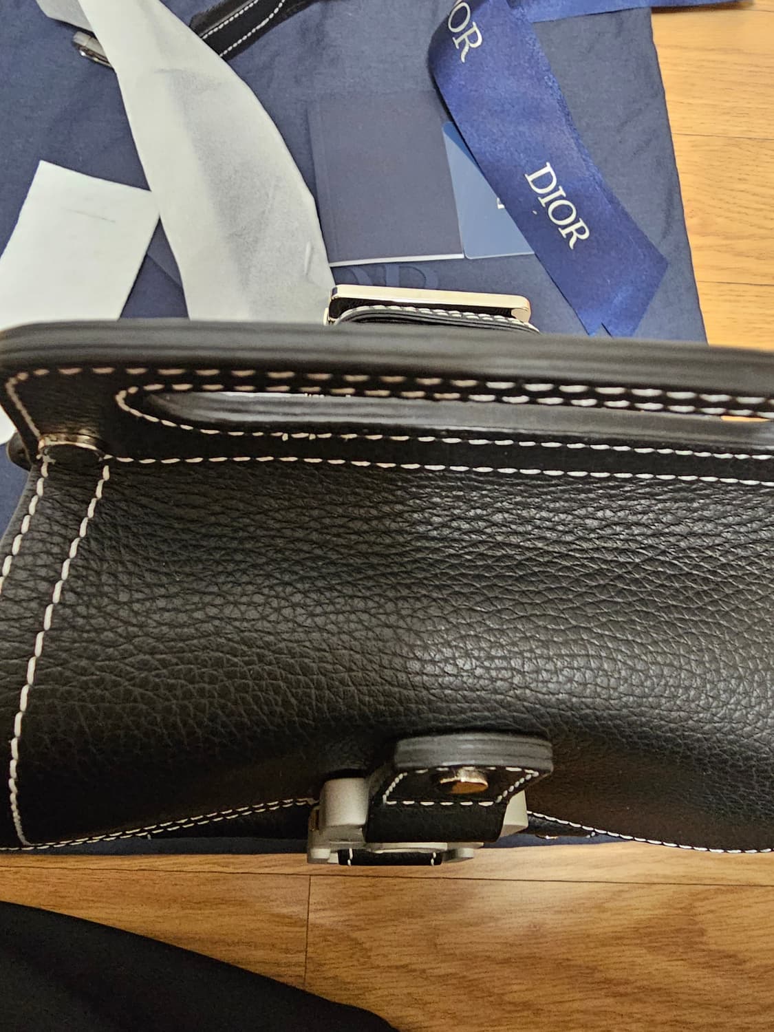 디올 올레더 스티치 Gallop 갤롭 슬링백 크로스백 블랙 상품이미지9