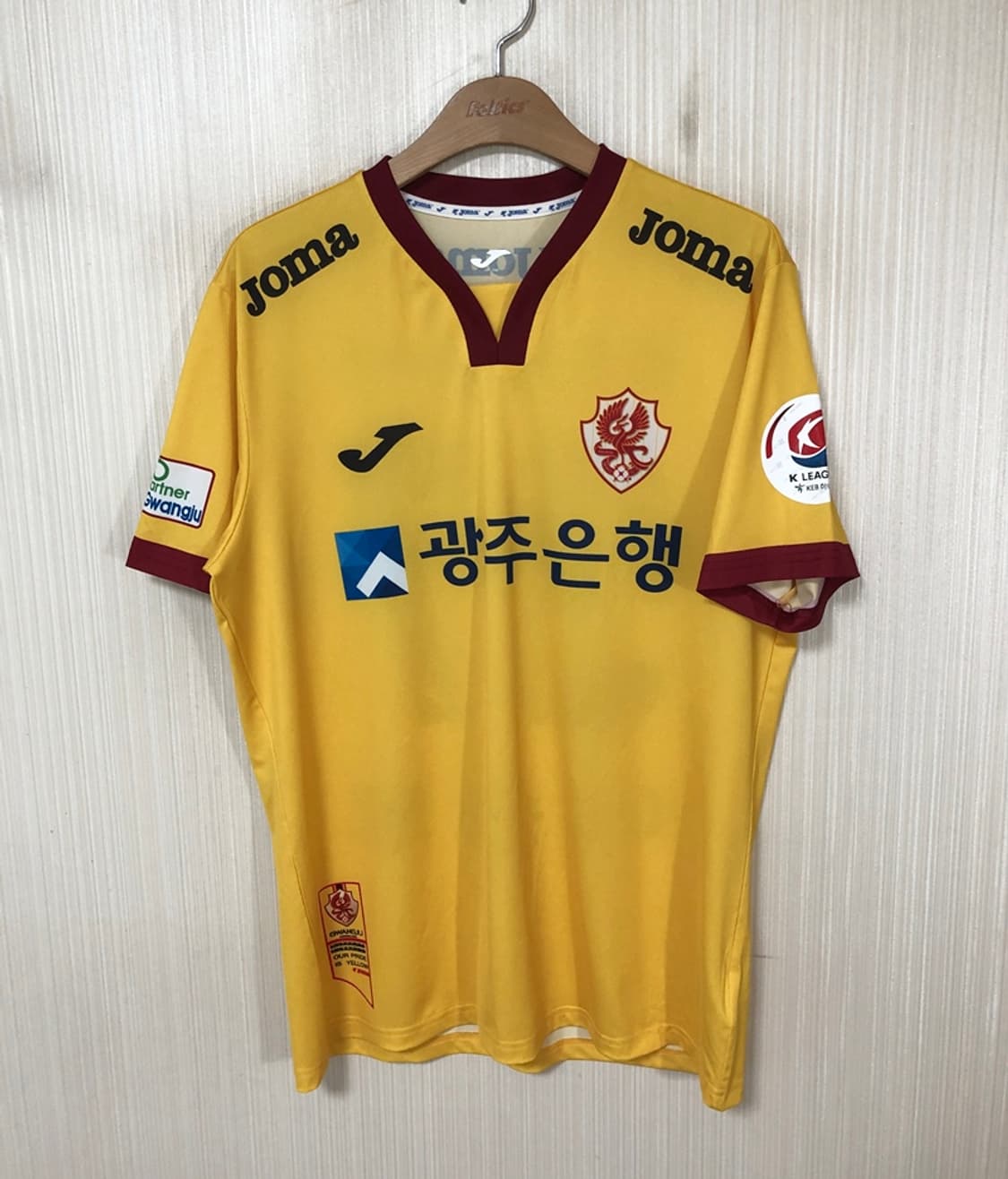 K리그2 조마 18시즌 광주FC 어센틱 홈유니폼 100 #37 이승모 상품이미지1